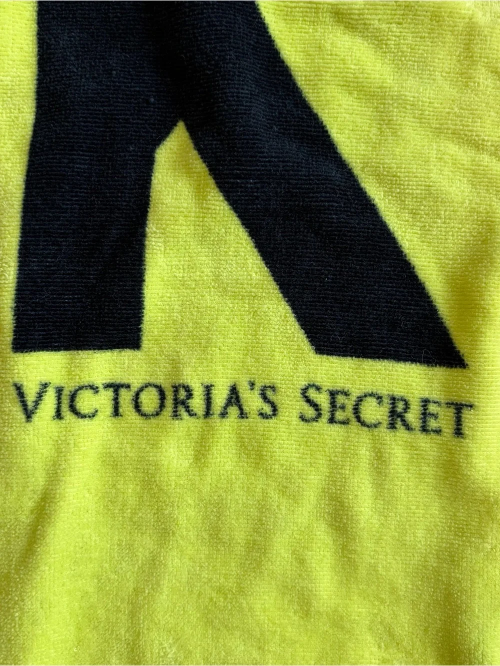Victoria's Secret PINK Neon Yellow Beach Towel LOVE PINK 56